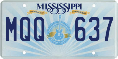 MS license plate MQQ637