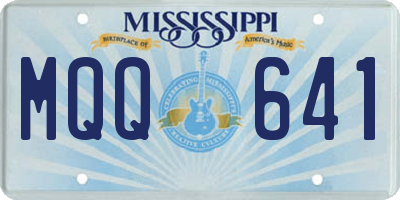 MS license plate MQQ641