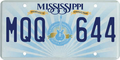 MS license plate MQQ644