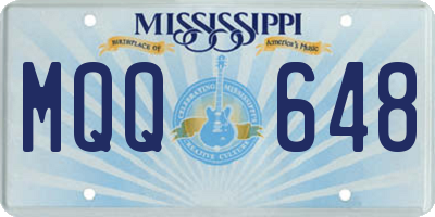 MS license plate MQQ648