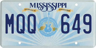 MS license plate MQQ649