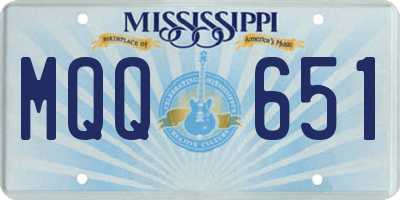 MS license plate MQQ651