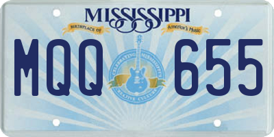 MS license plate MQQ655
