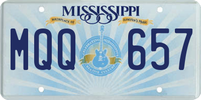 MS license plate MQQ657