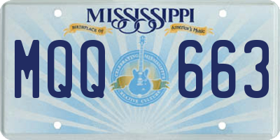 MS license plate MQQ663