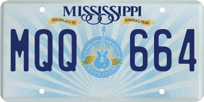 MS license plate MQQ664