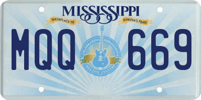 MS license plate MQQ669