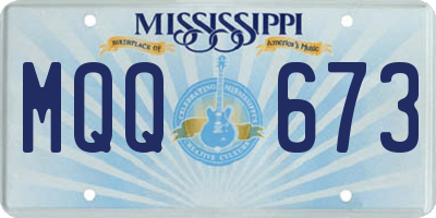 MS license plate MQQ673