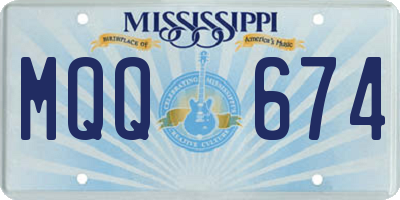 MS license plate MQQ674