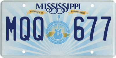 MS license plate MQQ677