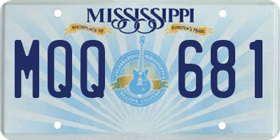MS license plate MQQ681