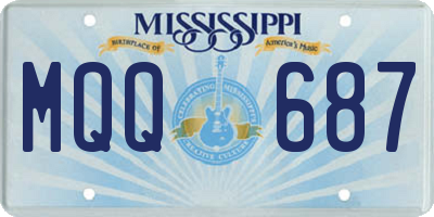 MS license plate MQQ687