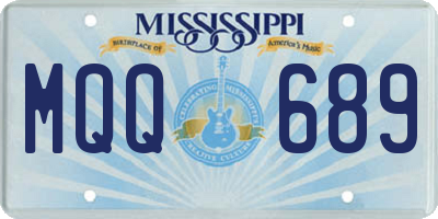 MS license plate MQQ689