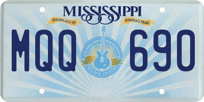 MS license plate MQQ690