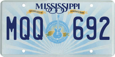 MS license plate MQQ692