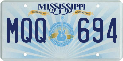 MS license plate MQQ694