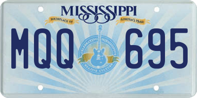 MS license plate MQQ695