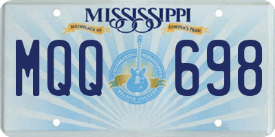 MS license plate MQQ698