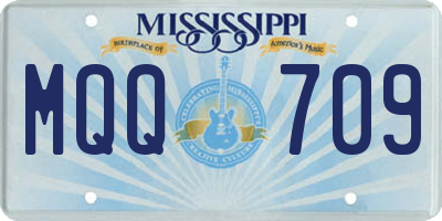 MS license plate MQQ709