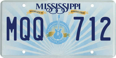 MS license plate MQQ712