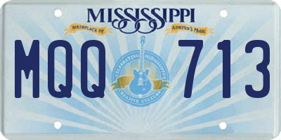 MS license plate MQQ713