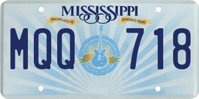MS license plate MQQ718