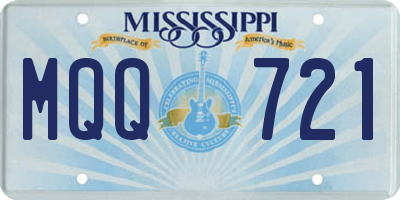 MS license plate MQQ721