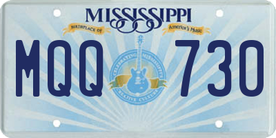 MS license plate MQQ730