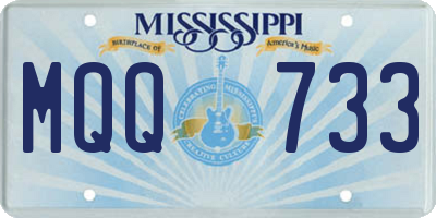 MS license plate MQQ733