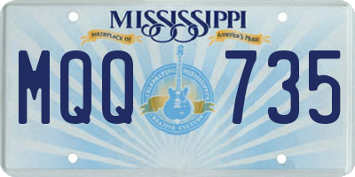 MS license plate MQQ735