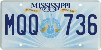MS license plate MQQ736