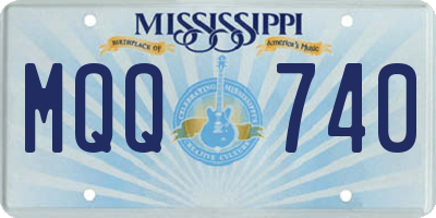MS license plate MQQ740