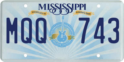 MS license plate MQQ743