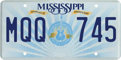 MS license plate MQQ745