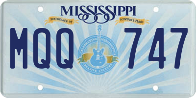 MS license plate MQQ747