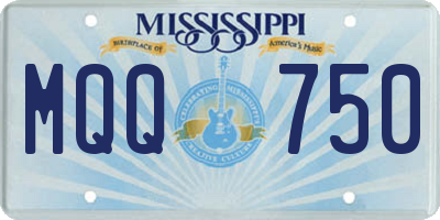 MS license plate MQQ750