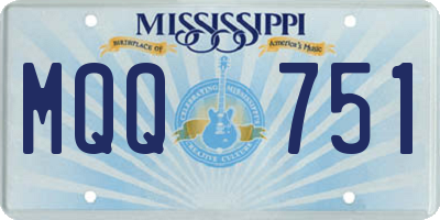 MS license plate MQQ751