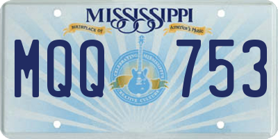 MS license plate MQQ753