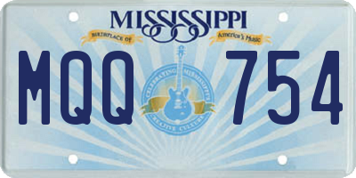 MS license plate MQQ754