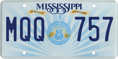 MS license plate MQQ757