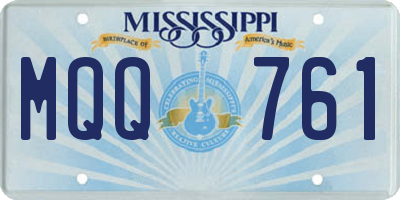 MS license plate MQQ761