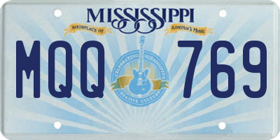 MS license plate MQQ769