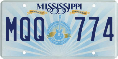 MS license plate MQQ774