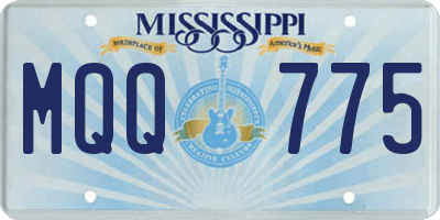 MS license plate MQQ775