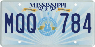 MS license plate MQQ784