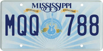 MS license plate MQQ788