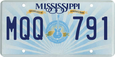 MS license plate MQQ791