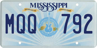 MS license plate MQQ792