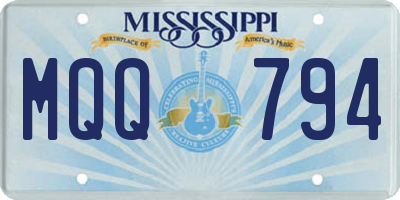 MS license plate MQQ794