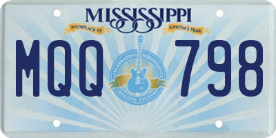 MS license plate MQQ798